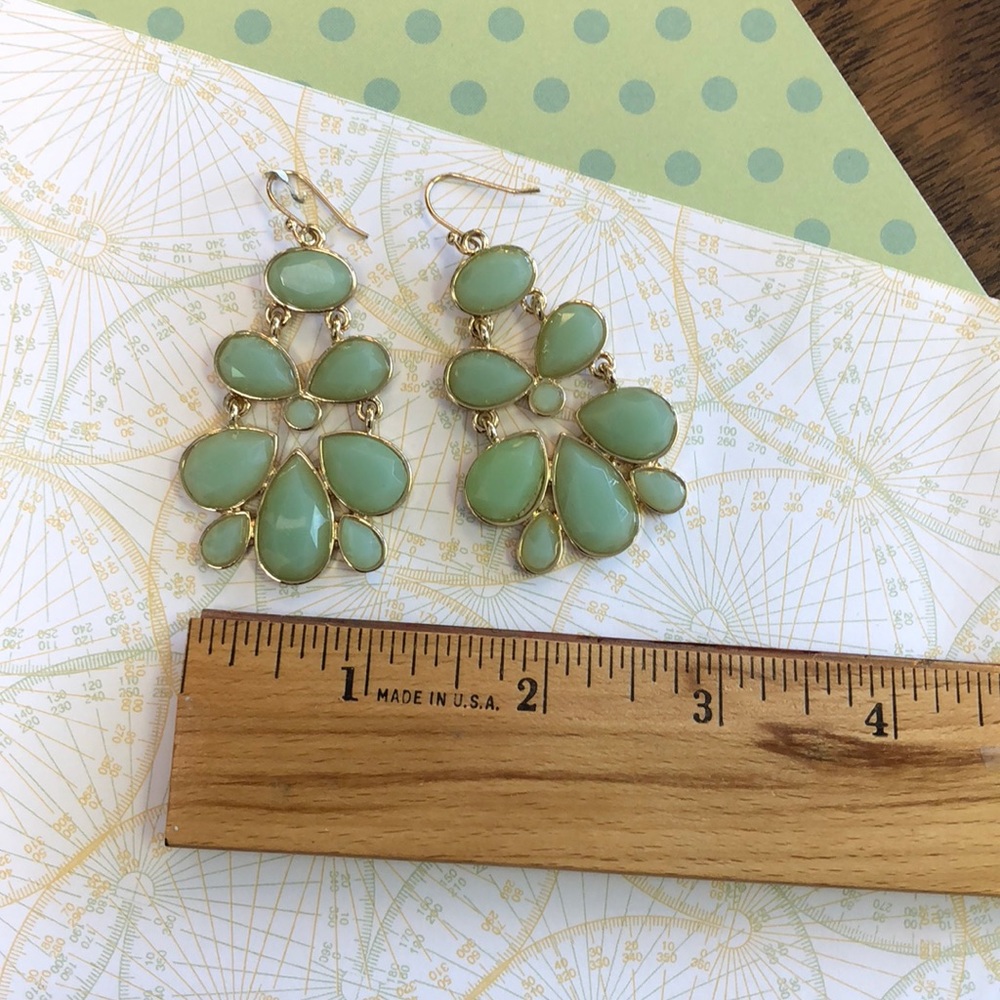 Banana Republic Petal Chandelier Earrings - Mint - Picture 2 of 3